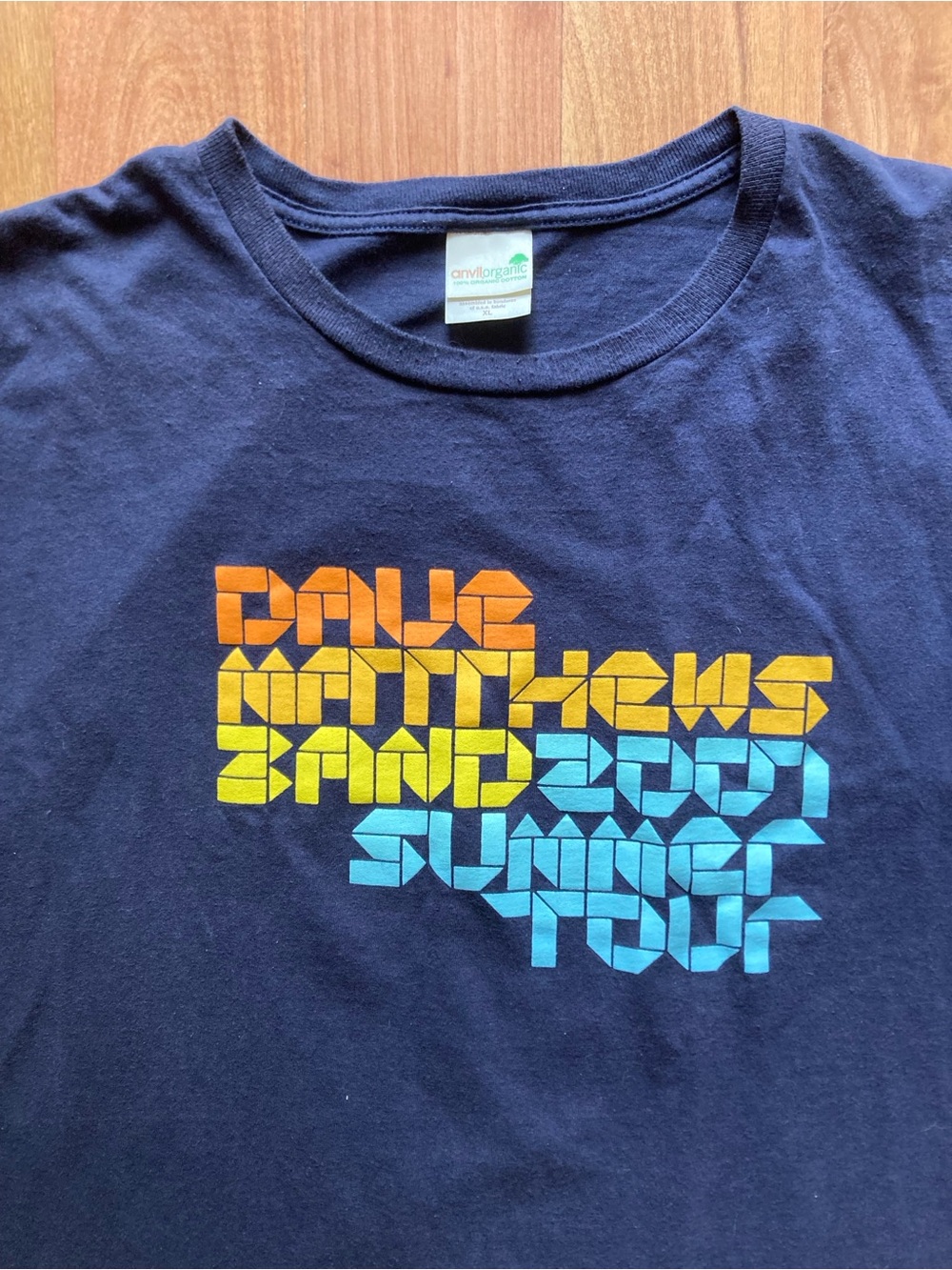 2007 Dave Mathews Band Summer Tour Short Sleeve Mens XL Blue Tshirt Double Sided